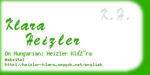 klara heizler business card